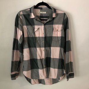 Woolrich pink and green flannel